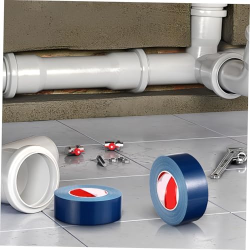 3 Rolls Heavy Duty Plumbers Tape Weather-Resistant Duct Tape Blue Strong Adhesive Wear Resistant Construction Shipping Repair Packaging
