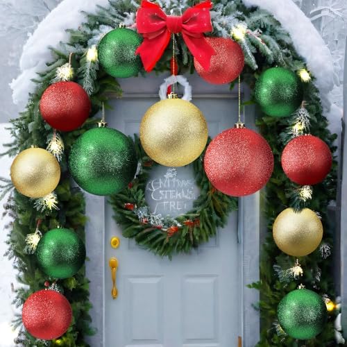 Deekin 8 Pack Large Christmas Ornaments Ball, 6 Inch Oversized Jumbo Balls