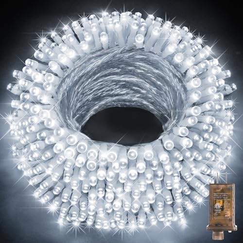 KNONEW 600ft 1500 LED Christmas Lights Outdoor String Light Cool White