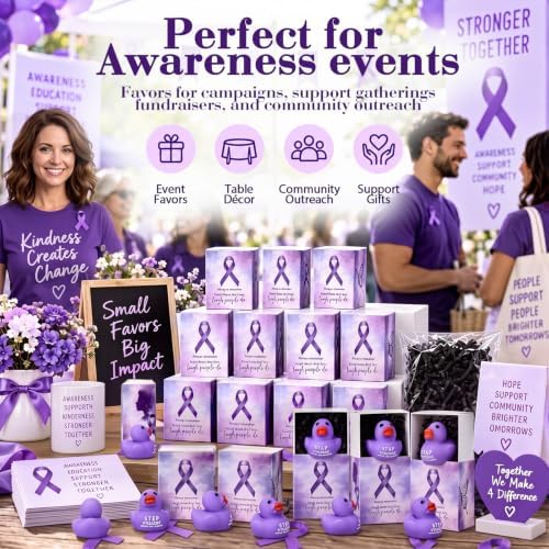 30 Sets Domestic Violence Awareness Gifts Purple Ribbon Party Favors