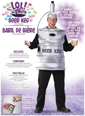 FunWorld Men's Beer Keg Costume
