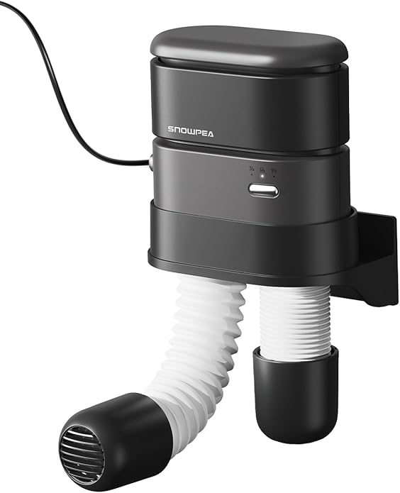 Snowpea Shoe Dryer,Ski Boot Dryer with Fan Heater,11.8in Extendable Hoses,Rapid Drying,3/6/9 Hour Timer, Portable, Compact