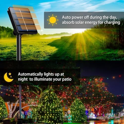 SyouHome Solar String Lights Outdoor, 4 Pack 400 LED Solar Christmas Lights