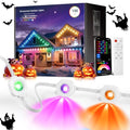 CDN Permanent Outdoor Lights for House, 150FT RGBICW Christmas Eave Lights