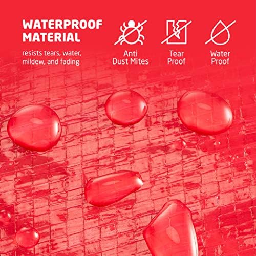 ZOBER Upright Christmas Tree Storage Bag - Fits 9 Ft, Waterproof, Red