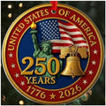 250 Anniversary USA Ornament, 2D Acrylic America Merchandise 250, Christmas in July Decorations, Christmas Decorations, USA 250th Anniversary, USA 250th Birthday Gifts