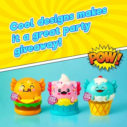 JA-RU Jumbo Foamie Axolotl Smushy Foodie (6 Axolots Assorted) 4740-6