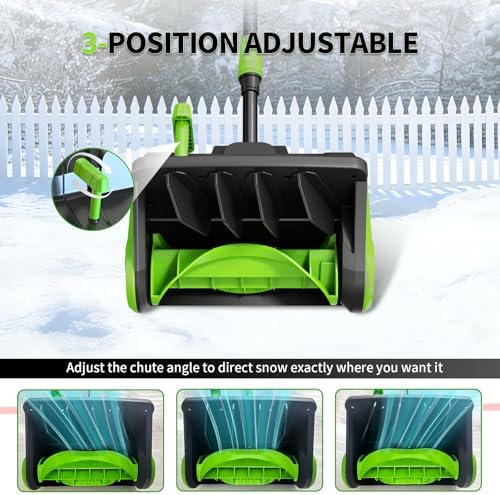 21V Cordless Snow Shovel with Battery, Electric Snow Blower Cordless