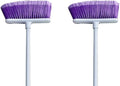 The Original Soft Sweep Magnetic Action Broom (2-Pack, Purple) - Super Lightweight Indoor & Outdoor Sweepers with Soft Flagged Bristles - Non-Scratch Design for Wood, Tile, & Linoleum - Made in USA