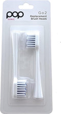 Pop Sonic Replacement Toothbrush Heads (Pack of 2) - Toothbrush Head w/Super Soft Dupont Tynex Nylon Bristles (Go Plus Sonic)