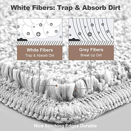 JOYMOOP Mop and Bucket with Wringer Set with 61" Mop Handle with Flexible 13" Flat Head with 7pcs Microfiber Mop Pads - White