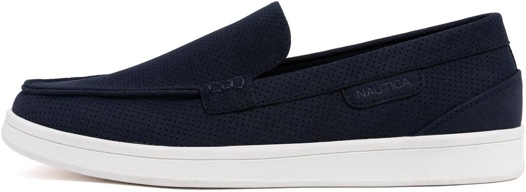Nautica Men's Slip-On Loafers Casual Moc Toe Sneakers Boat Shoes Slipper for Men – Lightweight & Comfortable - Derwin
