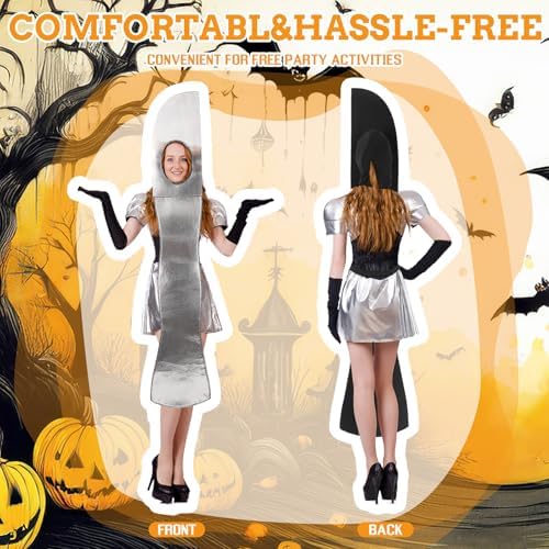 Mepase 3 Pack Halloween Utensil Costumes Knife Fork Spoon Costumes Adult