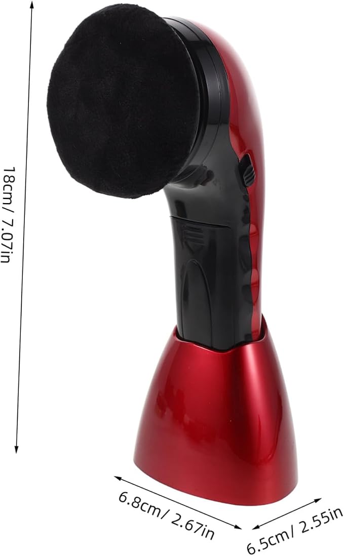 Electric Shoe Cleaner Brush Replacement Heads for Polisher | Red 710 Dual Power, Fiber Sponge Plastic Build, Office and Home Use, Interchangeable Heads and Dust Removal