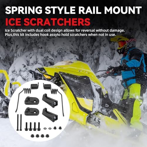 Rail Mount Ice Scratchers for 2008-2020 Ski-Doo Summit 600 800R 850