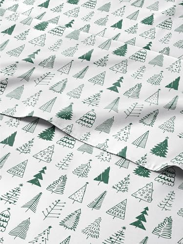 Christmas Sheet Set, Christmas Tree 3, Holiday Xmas Bedding Set - Cal King