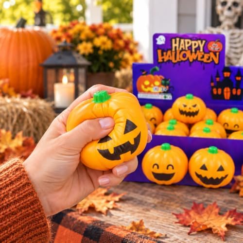 Halloween Pumpkin Squishy 12pc - Squishy Stress Relief