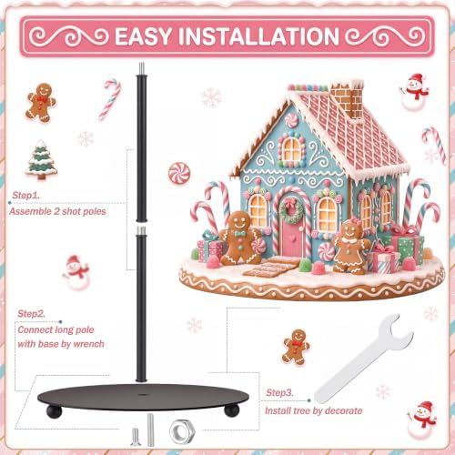 Christmas Paper Towel Holder Pink Gingerbread House Kitchen Decor