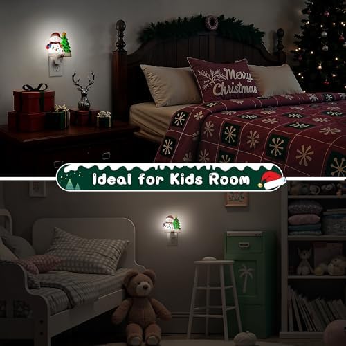 L LOHAS LED Christmas Night Lights Plug into Wall, 5000K Daylight