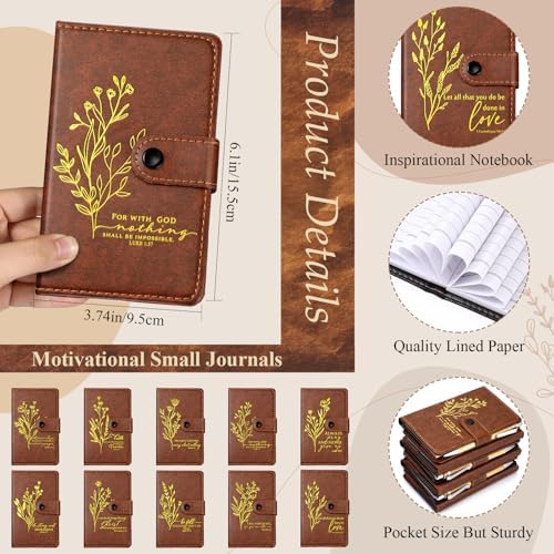Spakon 100 Pcs Christian Prayer Journals with Pens, English Aesthetics