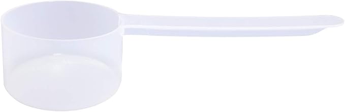 50cc Long Handle Measuring Scoop (10 tsp / 3.33 Tbsp / 50mL) - Heavy-Duty Plastic Spoon for Powders, Protein, Coffee, and Baking, 100-Pack