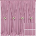8 Panels Dusty Pink Backdrop Curtain for Wedding Parties Wrinkle Free Pink Photo Curtains Backdrop Drapes Fabric Decoration for Birthday Party Baby Shower 40ft(W) x 10ft(H)