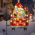 12x18 Lighted Christmas Dwarf Garden Flag, 8 Modes Solar LED