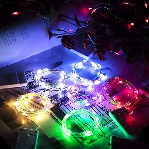 Brightown 12 Pack Christmas Blue Fairy Lights Battery Operated