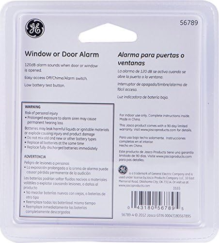 UltraPro Personal Security Window and Door Alarm, 1 Pack, DIY Protection, Burglar Alert, Wireless Chime/Alarm, Easy Installation, Home Security, Ideal for Home, Garage, Apartment, White, 56789