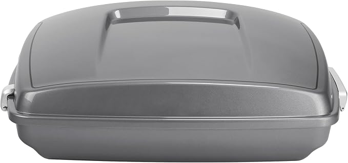 5.5" Razor Motorcycle Trunk W/Latch Key Fit For Harley 2014-2025 Touring CVO Road King Street Glide Electra Glide Ultra Limited Pack Dark Platinum Pinstripe