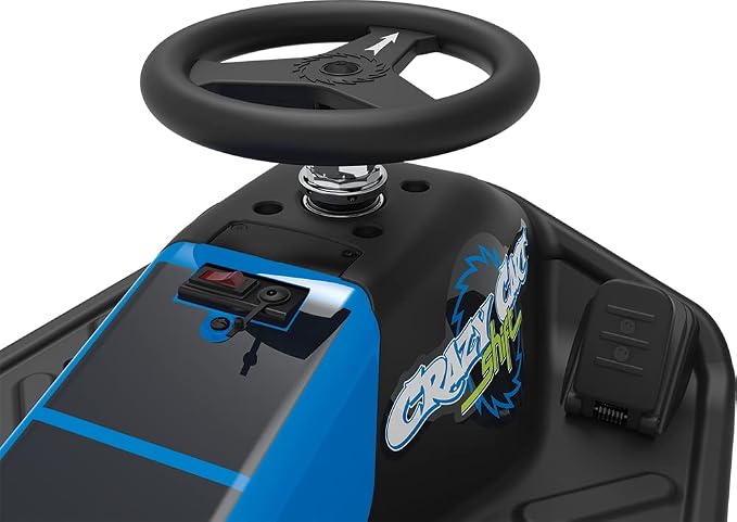 Razor Crazy Cart Shift Electric Go Kart for Kids Ages 6+ - 12V Drifting System, High/Low Speed Switch, Simplified Drifting, Riders up to 120 lbs, Black/Blue