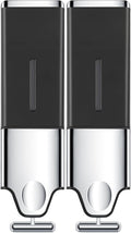 EHORIA Shampoo and Conditioner Dispenser,Shower Soap Dispenser | Shower Dispenser 2 Chamber No Drill,Wall Mounted Refillable Bottles,18.6oz 2 -in-1,Shower Accessories for Bathroom,RV&Hotel