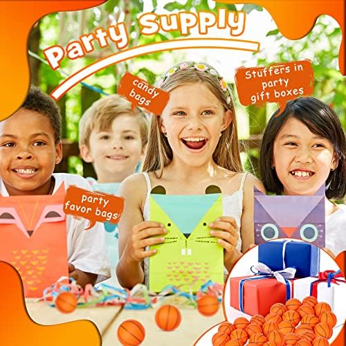 Leitee 120 Pcs Mini Basketball Soft Foam Stress Balls Small Squeeze Basketball Toys 1.6 inch Bouncy Ball for Anxiety Stress Relief Party Favor Decoration School Reward Present Game