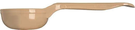 Carlisle FoodService Products Measure Miser Plastic Perforated Measuring Spoon with Short Handle, 2 Ounces, Beige