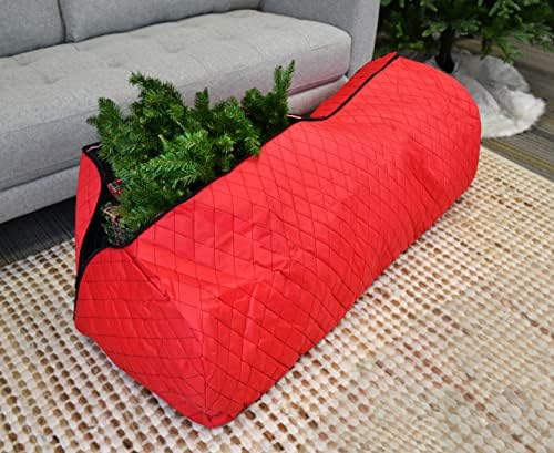 Simple Living Solutions Premium 7.5ft Quilted Rolling Christmas Tree Storage Bag. Store Disassembled 7.5 Artificial Christmas Trees or Holiday Supplies