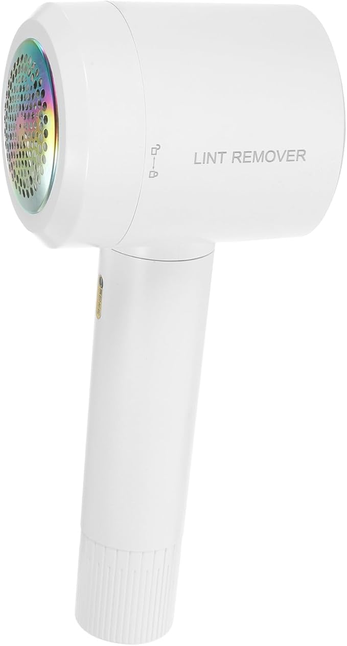 USB Rechargeable Hair Ball Shaver Lint Remover for Clothes Sweaters Fluff Trimmer with Blades Portable White Defuzzer for Home and Travel Use