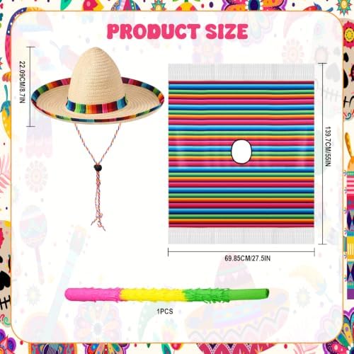 Halloween Mexican Pinata Costume Couple Costume for Adult Pinata Fiesta Dress for Couple Cosplay Cinco De Mayo
