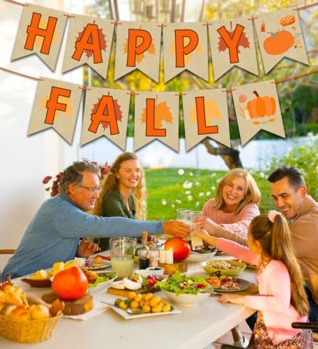 Fall Decorations for Home,Happy Fall Banner,Thanksgiving Party Decoration