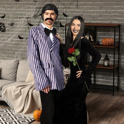 Xtinmee 8 Pcs Couples Halloween Cosplay Costume Gothic for Men Women