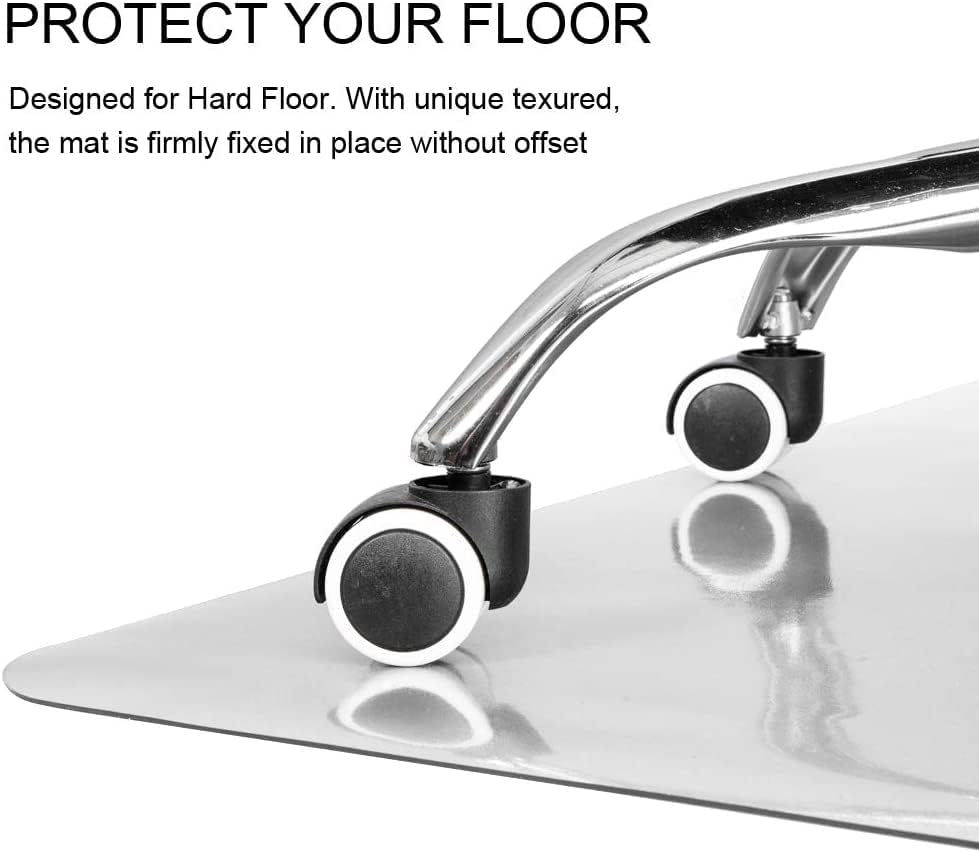 Kuyal Clear Chair mat for Hardwood Floor, 46 x 72 inches