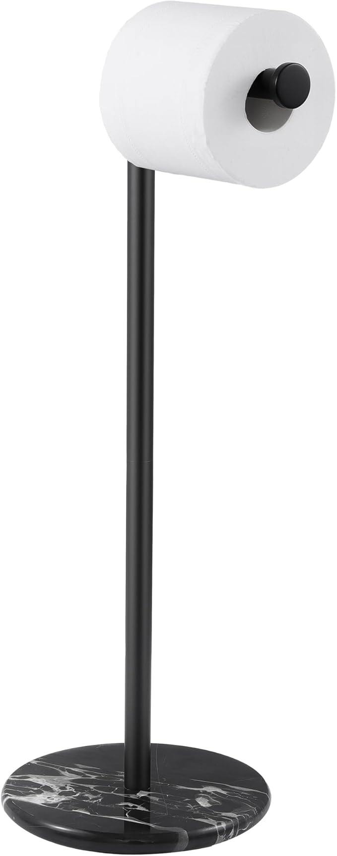 KES Natural Marble Toilet Paper Holder Stand Bathroom Free Standing Toilet Paper Holder 18/8 Stainless Steel, Matte Black, BPH284S1-BBK