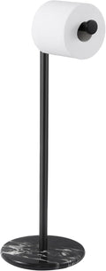 KES Natural Marble Toilet Paper Holder Stand Bathroom Free Standing Toilet Paper Holder 18/8 Stainless Steel, Matte Black, BPH284S1-BBK