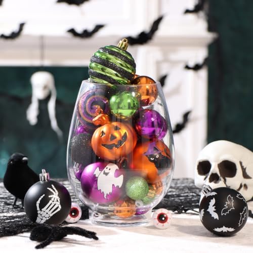 Halloween Ornaments for Tree Decorations, 100Ct Shatterproof Ornament Set