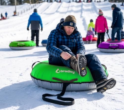 Ultimate Deluxe Towable Snow Tube Sled with Heavy Duty Cover