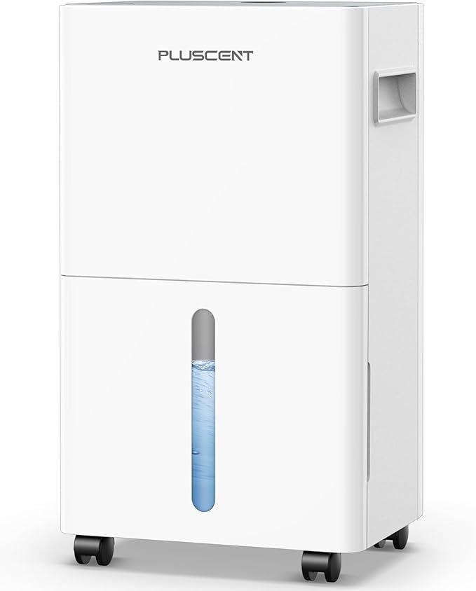 PLUSCENT 21 Pints Dehumidifier for Basement, 1500 sq.ft Portable Dehumidifiers for Home with Drain Hose, 3 Modes, Auto Defrost, 24H Timer, Quiet Smart Humidity Control for Bedroom, Bathroom, RV