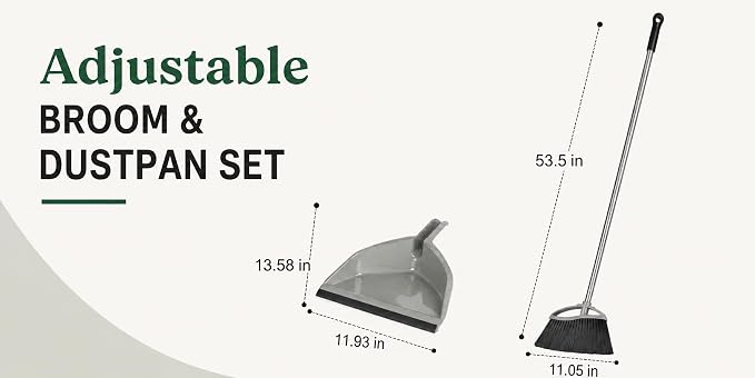 Broom and Dustpan Combo Set