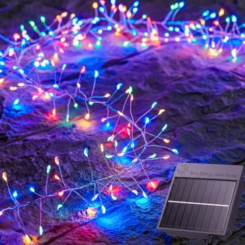 240 LED Solar Fairy Lights Outdoor Waterproof IP65, 20FT 8 Lighting Modes