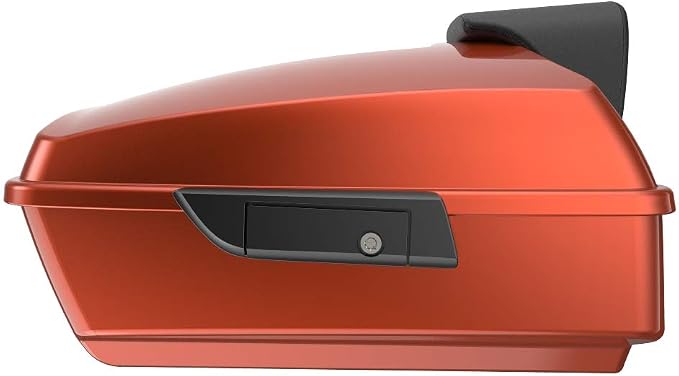 Advanblack Road Glide Tour Trunk Pack Orange Lava Chopped Tour Trunk Pack Backrest Pad for '97-'25 Harley Touring Road King Street Glide Electra Glide CVO models