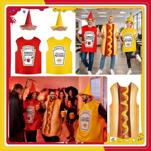 Halloween Group Couple Costume Hot Dog Ketchup Mustard Halloween Costumes