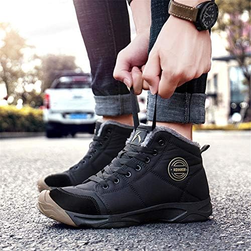 UPSOLO Mens Winter Trekking Snow Boots Water Resistant Shoes Anti-Slip Fully Fur Lined Casual Lightweight Hiking Boot